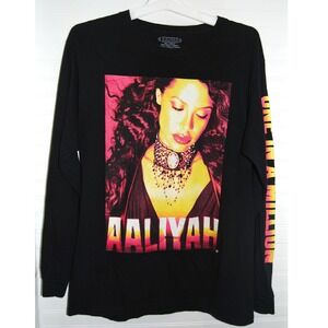 Aaliyah One in a Million long sleeve tee Sz Medium Official Merch black t-shirt
